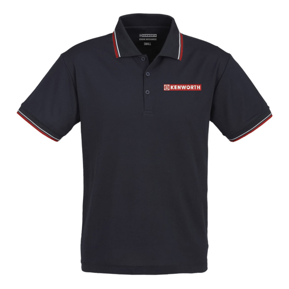 Kenworth Men's Navy Stripe Polo