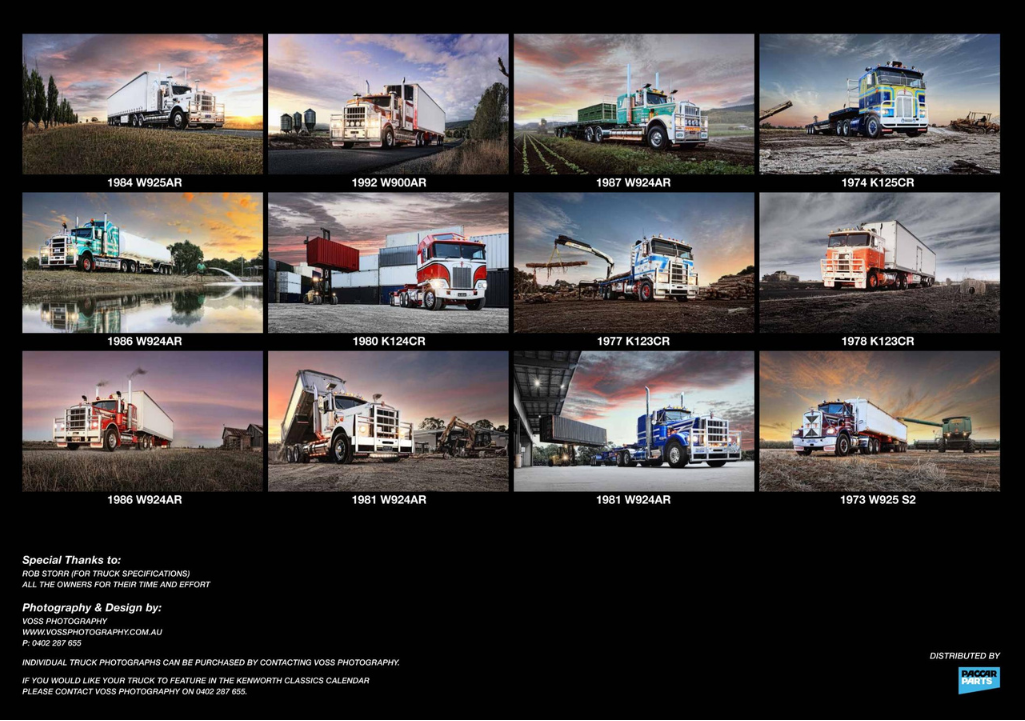 2026 Kenworth Classics Calendar