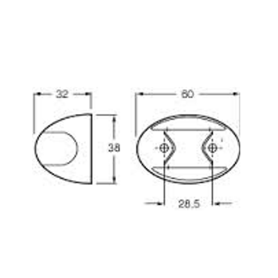 Hella 2026 LED Amber Cab Marker Lamp