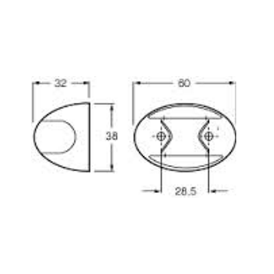 Hella 2054 LED White Front Position Lamp