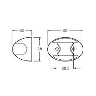 Hella 2307 LED Red Rear Position Lamp