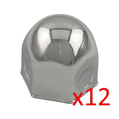 Kenworth Chrome Nut Cover; 1-1/4" Standard
