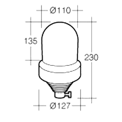 Narva 85402A High Optics Euroflex Rotating Beacon