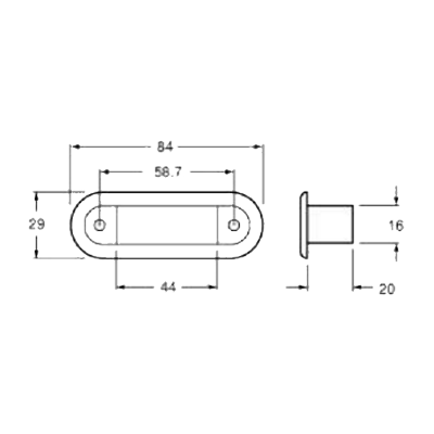 Hella 95968070 Red LED Courtesy Lamp