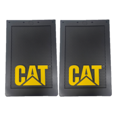 Cat Black Mudflaps 12x18" (PAIR)