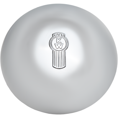 Kenworth chrome hub cap; steer; 8-5/8" 6 notch