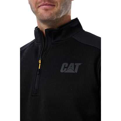 Cat Essential 1/4 Zip Sweatshirt - Black