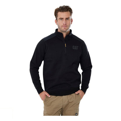 Cat Essential 1/4 Zip Sweatshirt - Black