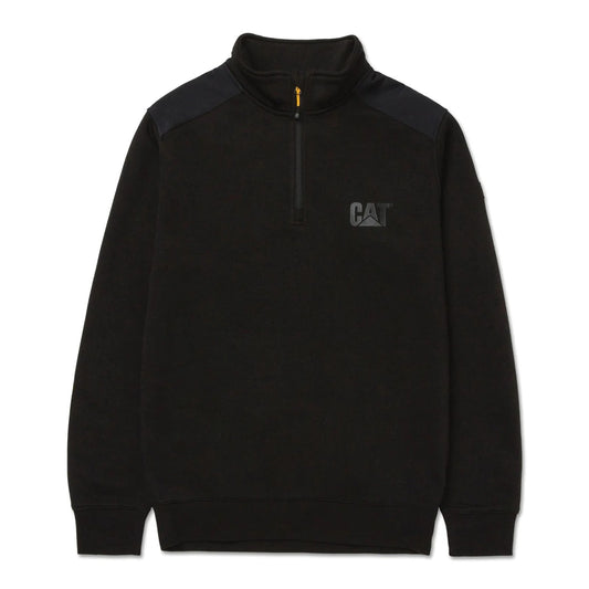 Cat Essential 1/4 Zip Sweatshirt - Black