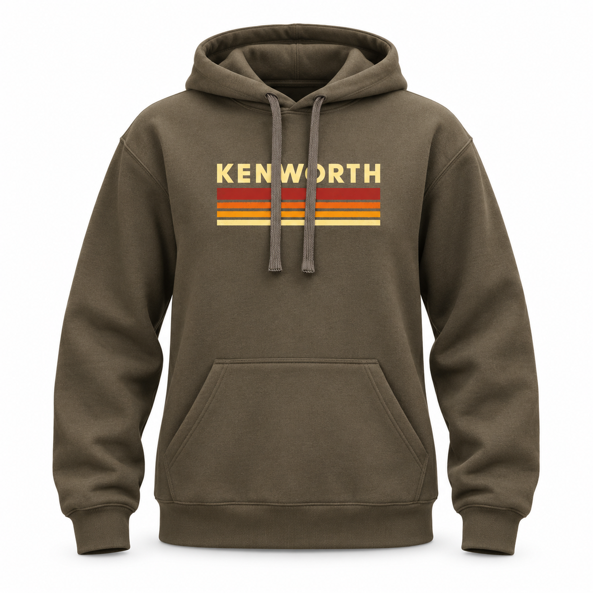 Kenworth Stripe Hoodie - Brown