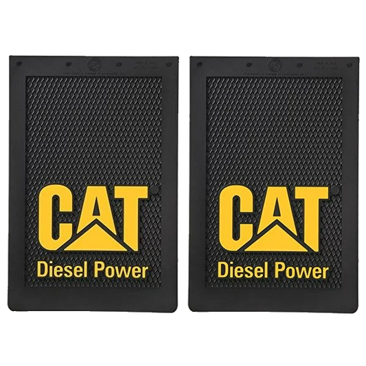 Cat Black Mudflaps 'DIESEL' 12x18" (PAIR)