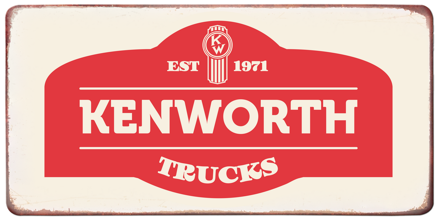 Kenworth Retro Metal Sign