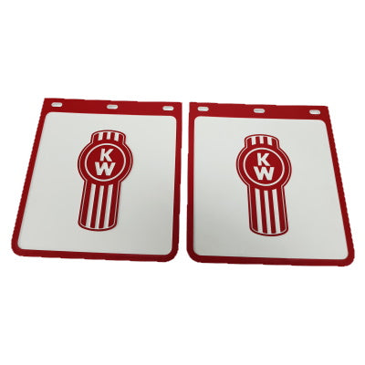 2x Kenworth Mudflaps 14x16 Inch, Black, Truck Mud Flap Set, MF0003K-FG, Heavy Duty